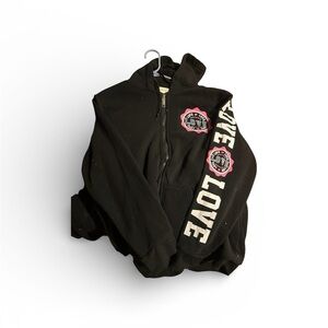 Bobbie Brooks Black Hoodie with LOVE Graphics